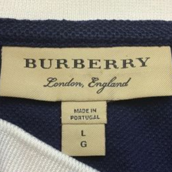 Burberry Men Navy Shirt Sz L Authentic COA - Picture 8 of 8